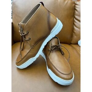 Thomas & Vine Banks Chukka Boots Mens 8 Cognac Excellent Leather Sneaker Sole